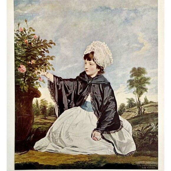 Lady Caroline Howard Reynolds Color Plate Art Print 1939 Antique LGADCP - Picture 2 of 3